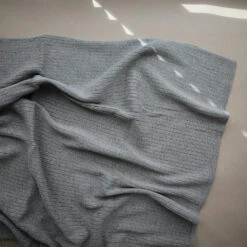 Mushie Baby Blanket | Knitted Ribbed -Tiny Baby Essentials Store Greymelangebigproduct1