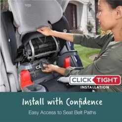 Britax Grow With You Clicktight Harness-to-Booster Seat -Tiny Baby Essentials Store Grow With You CT Green Contour ATF Installation 2022