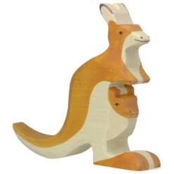 Holztiger Wooden Safari Animals 39 Holztiger Wooden Safari Animals -Tiny Baby Essentials Store HOLZTIGERkangarooandyoung