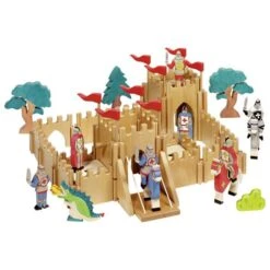 Holztiger Wooden Knight's Castle -Tiny Baby Essentials Store HOLZTIGERknightscastlealt1
