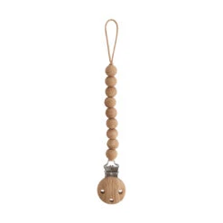 Mushie Hera Pacifier Clip -Tiny Baby Essentials Store Hera FauxWood