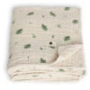 Organic Cotton Muslin Large Quilt Blanket | Fern