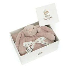 JELLYCAT Bashful Luxe Bunny Blankie Gift Boxes -Tiny Baby Essentials Store Jellycats babyb blanket Luxe Rosa Bunny Blankie