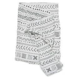 Muslin Swaddle -Tiny Baby Essentials Store LOULOUswaddlewhitemudcloth