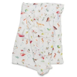 Muslin Swaddle -Tiny Baby Essentials Store LOULOUswaddlewoodlandgnome