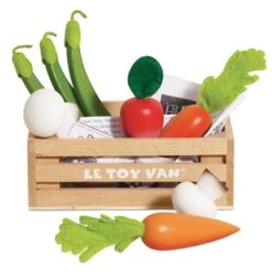 Le Toy Van Harvest Vegetables Wooden Market Crate