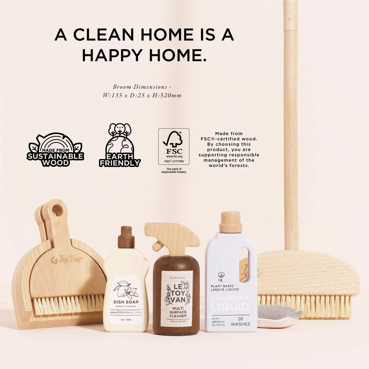 Le Toy Van Eco-Friendly Cleaning Set 6 Le Toy Van Eco-Friendly Cleaning Set - Image 6