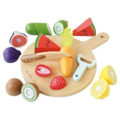 Le Toy Van Wooden Chopping Board & Food