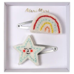 Meri-Meri Hair Clips 17 Meri-Meri Hair Clips -Tiny Baby Essentials Store MERIMERIhaircliprainbowstar