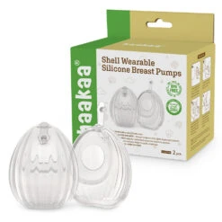 Haakaa Shell Wearable Silicone Breast Pump -Tiny Baby Essentials Store MHK183 75mlx2PKG