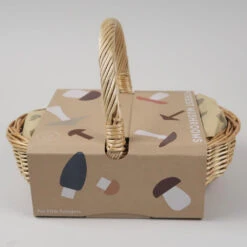 Wooden Mushroom Basket Set -Tiny Baby Essentials Store MOONPICNICmushroomsetalt1