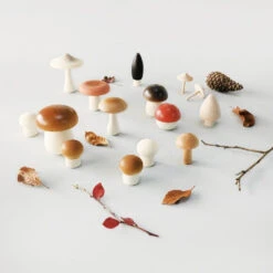 Wooden Mushroom Basket Set -Tiny Baby Essentials Store MOONPICNICmushroomsetalt4