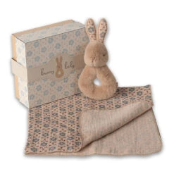 Maileg Rattle Set 9 Maileg Rattle Set -Tiny Baby Essentials Store Maileg Cream rabbit rattle set