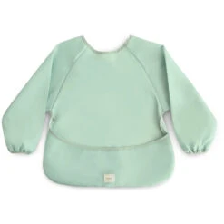 Mushie Long Sleeve Bib -Tiny Baby Essentials Store Mushie Long Sleeve Bib Roman Green