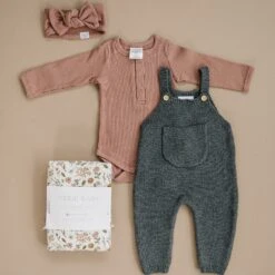 Organic Snap Long Sleeve Ribbed Bodysuit | Dusty Rose 11 Organic Snap Long Sleeve Ribbed Bodysuit | Dusty Rose -Tiny Baby Essentials Store NEP 2265 2 websize