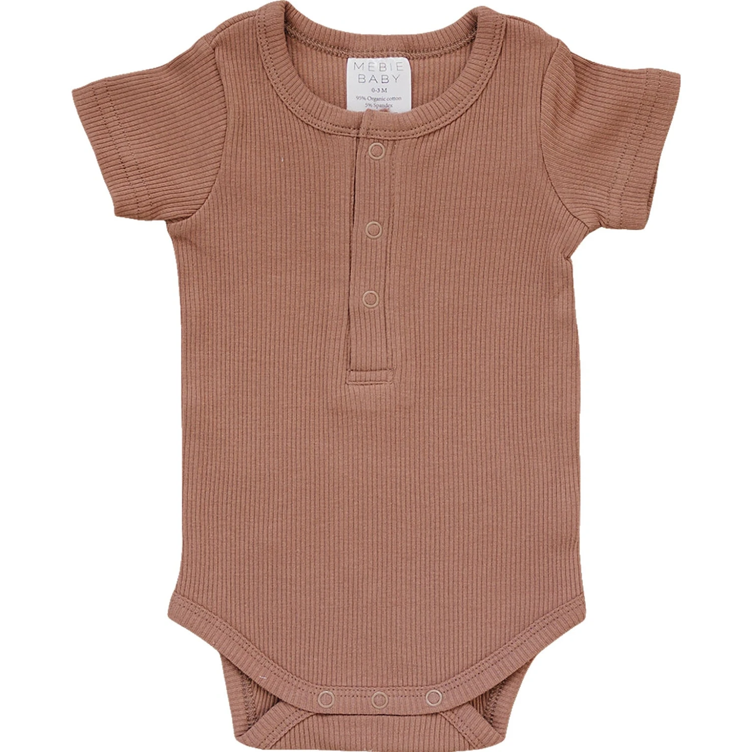 Organic Cotton Ribbed Snap Bodysuit | Dusty Rose 1 Organic Cotton Ribbed Snap Bodysuit | Dusty Rose