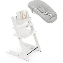 Stokke Tripp Trapp High Chair² With Newborn Set -Tiny Baby Essentials Store NEW 686900 White leadimage