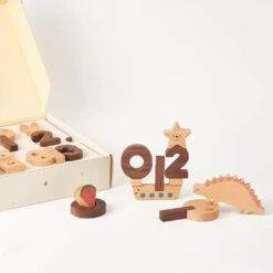 Wooden Numbers Block Set 7 Wooden Numbers Block Set -Tiny Baby Essentials Store Oioiooi numbers play block set box jpg