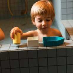 Upcycled Boat -Tiny Baby Essentials Store Oli carol upcycled boat bath toy in yellow