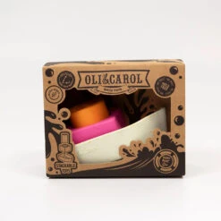 Upcycled Boat -Tiny Baby Essentials Store Oli carol upcycled boat bath toy orange boats