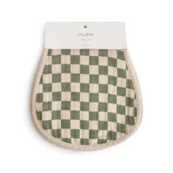Mushie Organic Cotton Burp Cloths -Tiny Baby Essentials Store Olive Check Natural Check Burp Cloth packaging scaled ba651e13 04ab 41f1 82c1 8e184b10a128