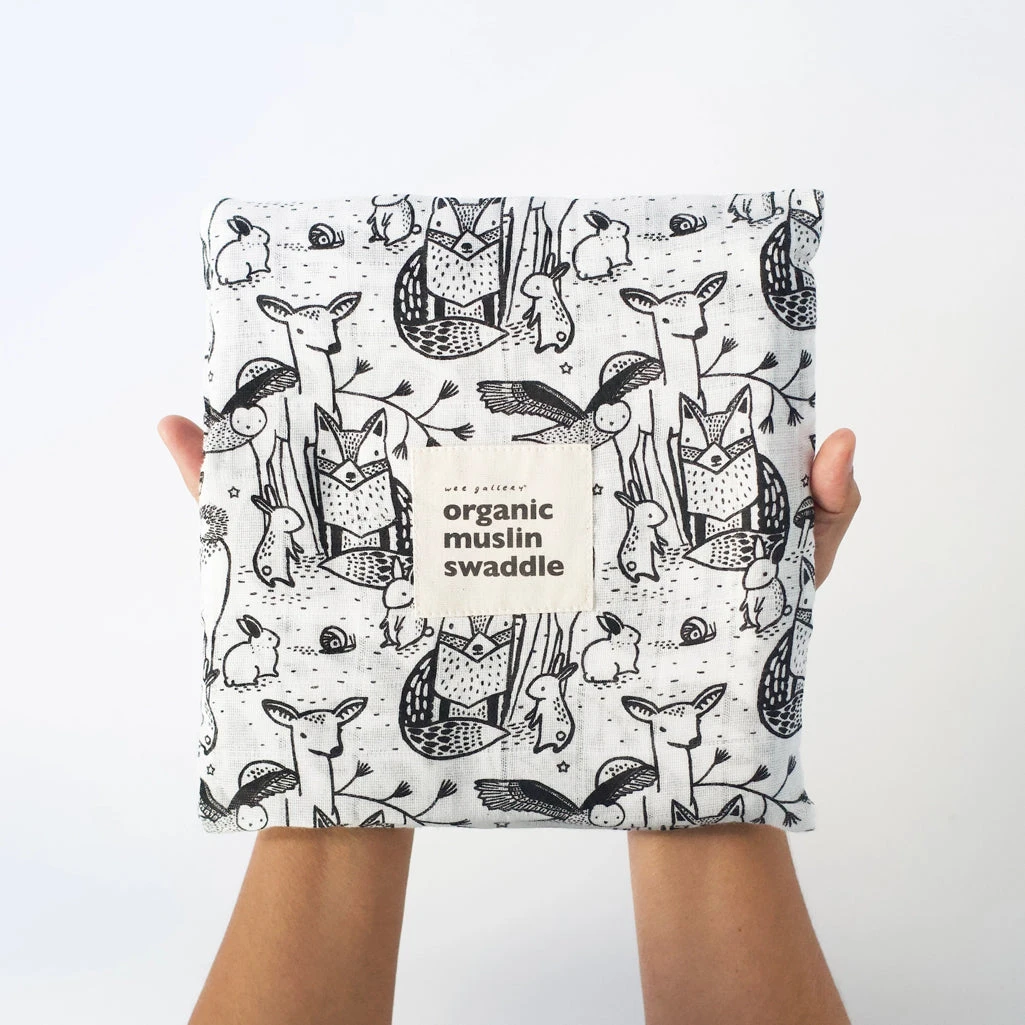 Organic Muslin Swaddle | Forest 2 Organic Muslin Swaddle | Forest - Image 2