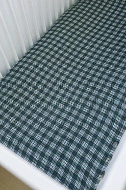 Muslin Crib Sheet | Navy Plaid 5 Muslin Crib Sheet | Navy Plaid -Tiny Baby Essentials Store PRODUCT 52 websize