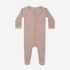 Full Snap Footie Mauve