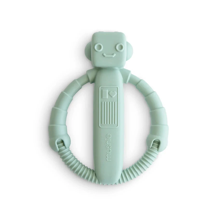 Mushie Robot Rattle Teether 1 Mushie Robot Rattle Teether