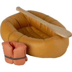 Maileg Rubber Boat -Tiny Baby Essentials Store RubberBoatDustyYellow1