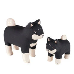 Wooden Animal Family Sets -Tiny Baby Essentials Store SHIBA FAMILY