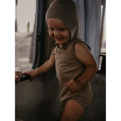 Sleeveless Onesie | Grey Melange 11 Sleeveless Onesie | Grey Melange -Tiny Baby Essentials Store SIMPLEFOLKsleevelessonesiealt5