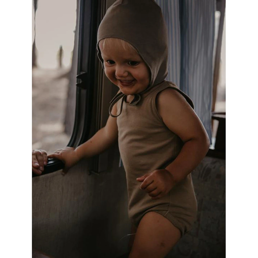 Sleeveless Onesie | Grey Melange 6 Sleeveless Onesie | Grey Melange - Image 6