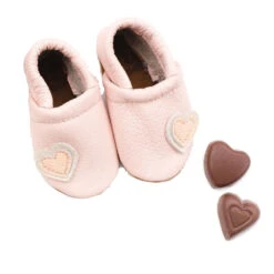 Baby Leather Loafers -Tiny Baby Essentials Store STARRYKNIGHTloafersroseblushhearts
