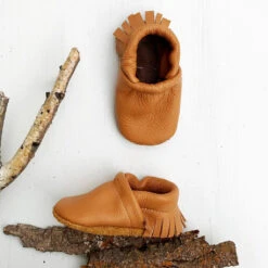 Baby Leather Moccasins -Tiny Baby Essentials Store STARRYKNIGHTmoccasinscamel