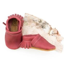 Baby Leather Moccasins -Tiny Baby Essentials Store STARRYKNIGHTmoccasinsscarlet