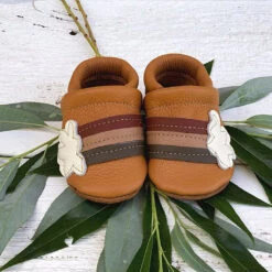 Baby Leather Shoes With Design -Tiny Baby Essentials Store STARRYKNIGHTshoewithdesignrainbowhoney