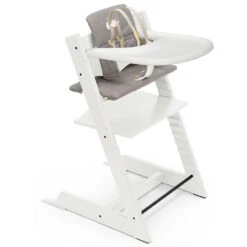 Stokke Tripp Trapp High Chair Complete -Tiny Baby Essentials Store STOKKEttcompletewhiteicongrey