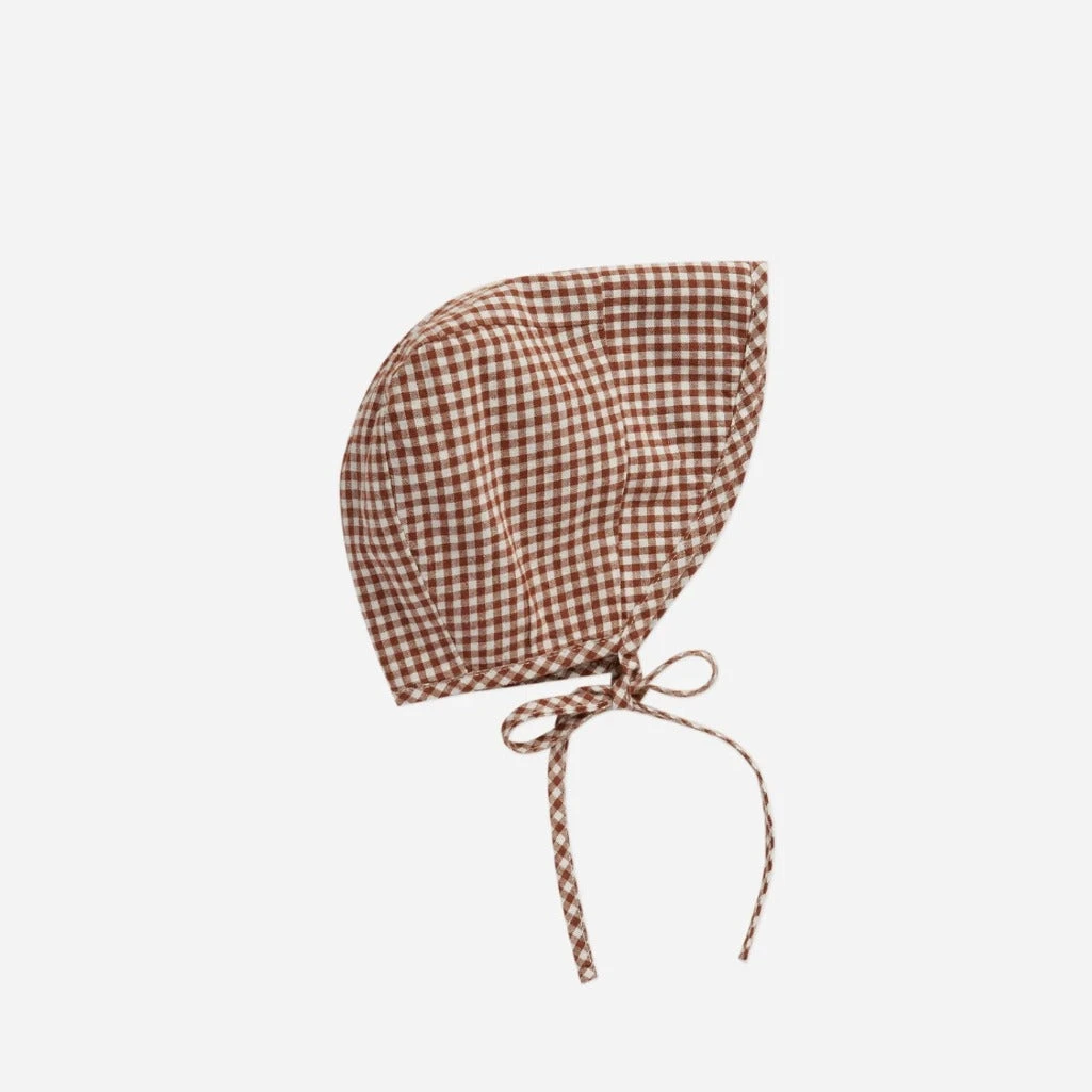 Brimmed Bonnet | Redwood Gingham 1 Brimmed Bonnet | Redwood Gingham