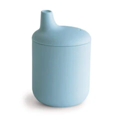 Mushie Silicone Sippy Cup -Tiny Baby Essentials Store Silicone Sippy Cup Powder Blue scaled 1