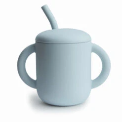 Mushie Silicone Training Cup + Straw -Tiny Baby Essentials Store SiliconeTrainingCup PowderBlue 600x c9f3db24 bcdd 4f1d 855a 1fda6001919e