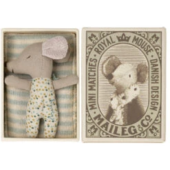 Maileg Sleepy Wakey Baby Mouse In Matchbox 13 Maileg Sleepy Wakey Baby Mouse In Matchbox -Tiny Baby Essentials Store Sleepy WakeyBabyMouseBlue2