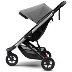Thule Spring Stroller 18 Thule Spring Stroller -Tiny Baby Essentials Store Small Thule Spring Alu GreyMelange SIDE 11300100 11300305
