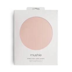 Mushie Stretchy Crib Sheet 36 Mushie Stretchy Crib Sheet -Tiny Baby Essentials Store Stretchy Crib Sheet Blush Packaging scaled 1