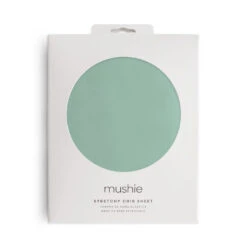 Mushie Stretchy Crib Sheet 27 Mushie Stretchy Crib Sheet -Tiny Baby Essentials Store Stretchy Crib Sheet Roman Green Packaging scaled 1