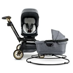 Orbit Baby Stroll & Sleep Travel System -Tiny Baby Essentials Store Stroll Sleep Melange Grey Black Luxe 01