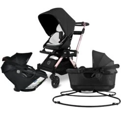 Orbit Baby Stroll, Sleep, & Ride Travel System -Tiny Baby Essentials Store Stroll Sleep Ride Black Rose Gold 01