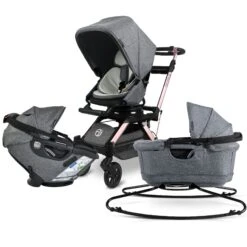 Orbit Baby Stroll, Sleep, & Ride Travel System -Tiny Baby Essentials Store Stroll Sleep Ride Melange Grey Rose Gold 01 017de800 a1bd 4c45 98bc 3d3d915c8b6c