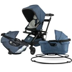 Orbit Baby Stroll, Sleep, & Ride Travel System -Tiny Baby Essentials Store Stroll Sleep Ride Melange Navy Black 01