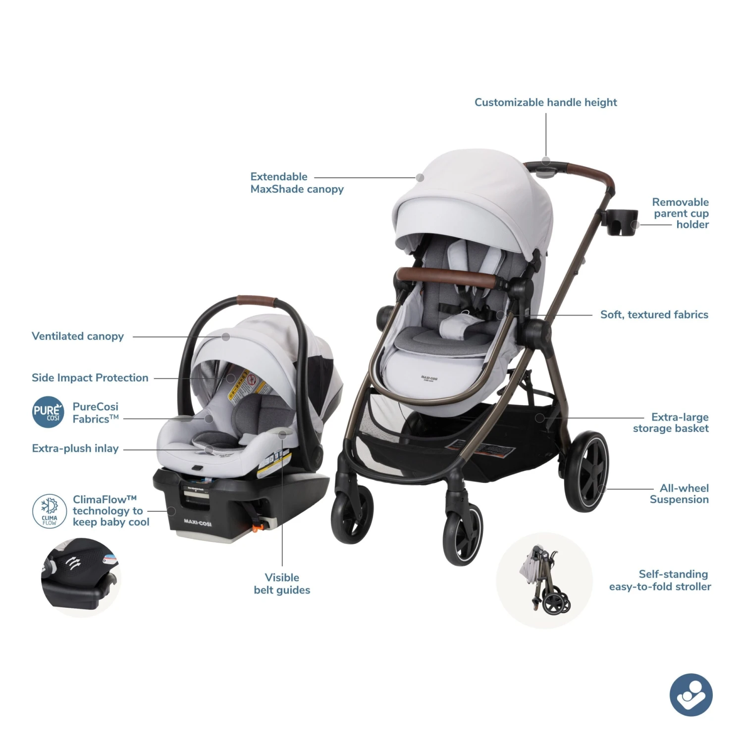 Maxi-Cosi Zelia Luxe+ 5-in-1 Modular Travel System 2 Maxi-Cosi Zelia Luxe+ 5-in-1 Modular Travel System - Image 2
